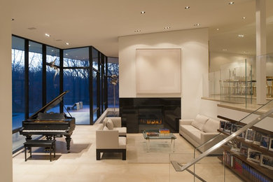 This is an example of a modern family room in DC Metro.
