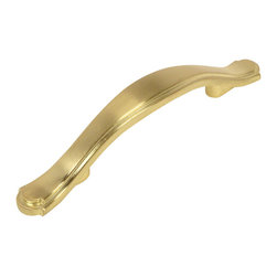 Cosmas - Cosmas 8816BB Brushed Brass Cabinet Pull, Set of 10 - Cabinet And Drawer Handle Pulls