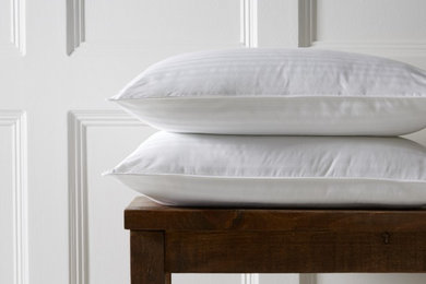 Satin stripe luxury pillows
