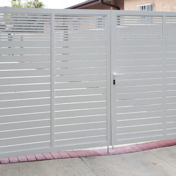 Glendale California White Aluminum Swing Gate