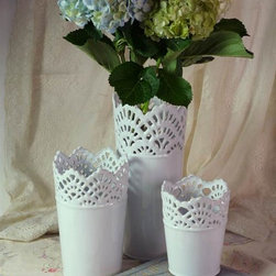 Lace Illusion Vases - Vases