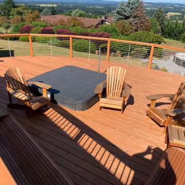 Azak PVC deck and cable rail system