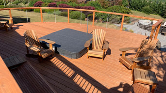 Azak PVC deck and cable rail system