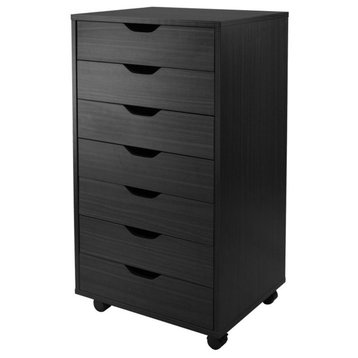 Halifax Cabinet for Closet/Office, 7-Drawer, Black
