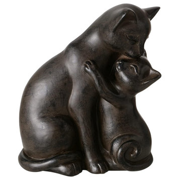 Cat and Kitten Figurine, 5 Inches