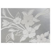 Chois #002 White Flowers Window Film Privacy Decor Frosted Films Adhesive Cling,