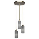 Toltec Lighting - Toltec Lighting 2143-NAB-4092 Empire - Three Light Mini Pendant - No. of Rods: 4Assembly Required: TRUE Canopy Included: TRUE