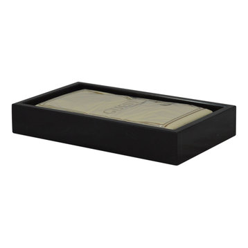 Mytus Collection Guest Towel Tray, Jet Black Marble