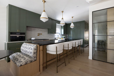 Mid-sized minimalist kitchen photo in Austin