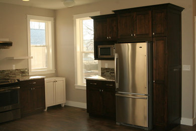 Example of a transitional kitchen design in Boise