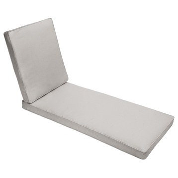 Sunbrella Outdoor Chaise Lounge Cushion, Ivory, 73"Lx24"Wx3"D