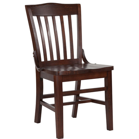 HERCULES Series School House Back Walnut Wood Restaurant Chair