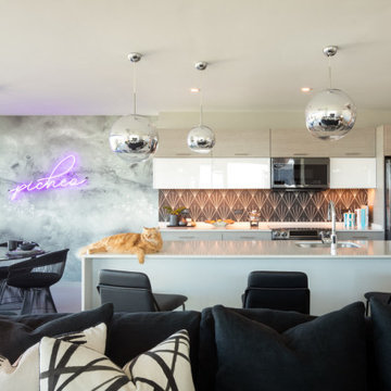 Modern Black and White Bachelor's Home