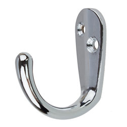 GlideRite Hardware - Antique Brass Robe and Coat Hooks, Polished Chrome - Wall Hooks