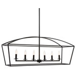 Uttermost - Uttermost Clayton 6 Light Linear Chandelier - Simple Clean Open Frame Lines Are The Focus Of This Vintage Farm Industrial 6 Lt. Linear Chandelier. The Deep Dark Weathered Bronze Finish Is Modernized With A Matte Luster. 6-60 Watt Max, Candelabra Sockets. Supplied With 20' Wire, 3-12" Stems, And 1-6" Stem For Adjustable Installation.