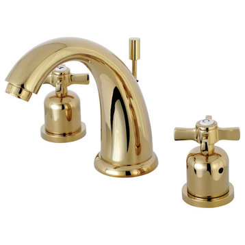 Kingston Brass KB8982ZX 8 in. Widespread Bathroom Faucet, Polished Brass