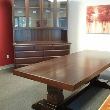 Matching Oak Table & Hutch