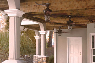 Patio - contemporary backyard brick patio idea in Denver