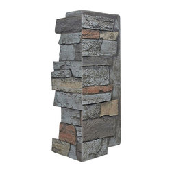 142-BRIGHTON WIDE STACKED STONE CORNER 24"H X 11"W X 1 1/4"D - Wall Panels