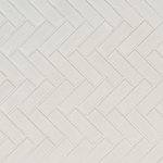 Tilesbay - Domino White Glossy Herringbone Pattern Mosaic, Sample - On-trend, yet classic, our White Glossy Herringbone porcelain wall tiles are perfect to add visual interest as a herringbone backsplash. These gorgeous white tiles are easy to clean, low maintenance, and easy to install as they are mesh-backed. To complete the look, explore our inventory to discover a wide range of porcelain and ceramic wall tile, pretty patterns like subway tile and arabesque tile, and natural stone tiles and slabs.