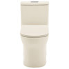 Burdon One Piece Square Toilet Dual Flush 0.8/1.28 gpf, Bisque