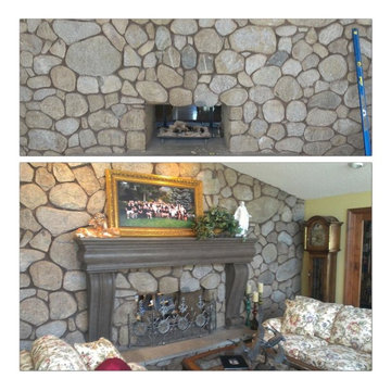 Custom Cast Stone Concrete Fireplace Mantel Surrounds