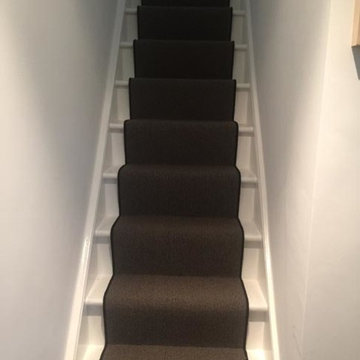 Grey Carpet to Stairs with Black Whipping