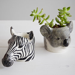 Hand Painted Exotic Animal Egg Cups - Indoor Pots & Planters