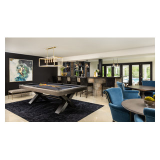 Hotel Inspired Basement Remodel- Ashburn, VA - Contemporary - Basement ...