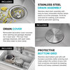 Kore Drop-In Undermount Stainless Kitchen Sink, 31 1/4 Inch (Model Kwt300-32)