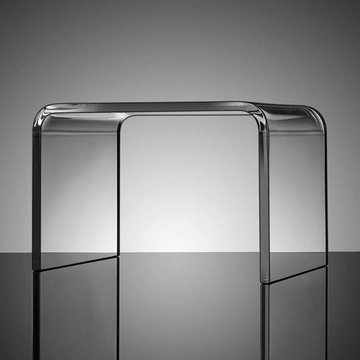 Modern Glass and Lucite Side End Tables