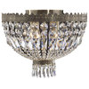 Metropolitan Four-Light. Antique Bronze Finish with Clear-Crystals Ceiling-Light