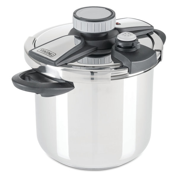 Viking Easy-Lock Clamp Pressure Cooker With Steamer, 8 qt.