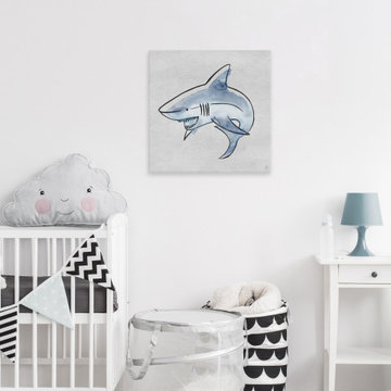 "Powerful Shark" Painting Print on Wrapped Canvas