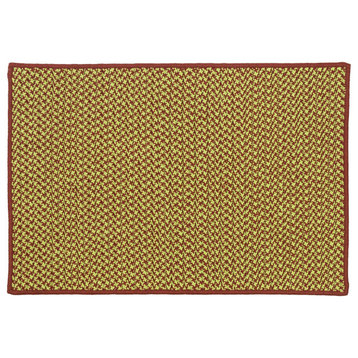 Holiday-Vibes Houndstooth Rug, Vibe Green/Red 34"x58"