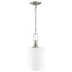 Craftmade Lighting - Craftmade Lighting 49891-BNK Dardyn - One Light Mini Pendant - The Dardyn series combines straight line design wiDardyn One Light Min Brushed Polished Nic *UL Approved: YES Energy Star Qualified: n/a ADA Certified: n/a  *Number of Lights: Lamp: 1-*Wattage:60w A19 Medium Base bulb(s) *Bulb Included:No *Bulb Type:A19 Medium Base *Finish Type:Brushed Polished Nickel