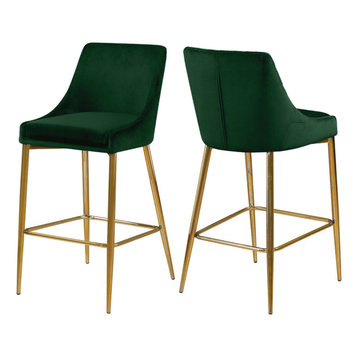 green counter stools with backs