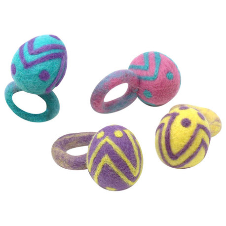 Felt Easter Egg Napkin Rings, Set of 4