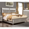 Furniture of America Farrah Transitional Wood California King Bed in Silver