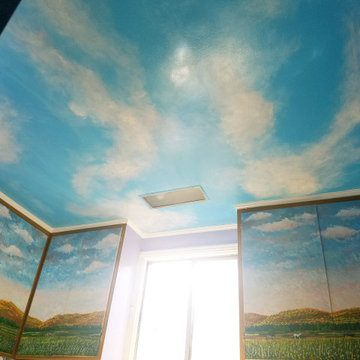 Yosemite Themed Kitchen with Cloud Ceiling