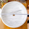 Natural Stone Calacatta White Marble Vessel Sink Bowl Polished (D)19" (H)6"
