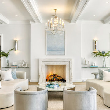 Luxury Living Room with Fireplace