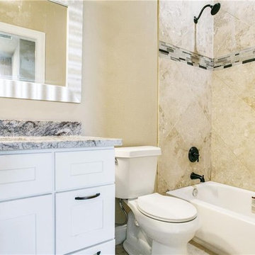 Earthy Texture For This Bathroom Remodel in Mountain View, CA