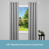 Kenney® Mae 5/8" Standard Decorative Window Curtain Rod, Satin Nickel, 90-130