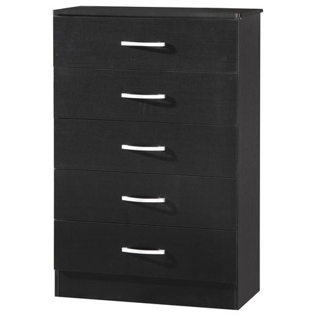 5 Drawer Chest, Black