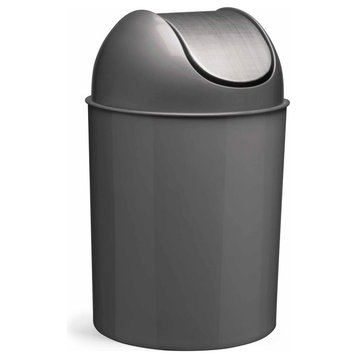 Umbra 086701-040 Mini 1.25 Gallon Plastic Trash Can - Black