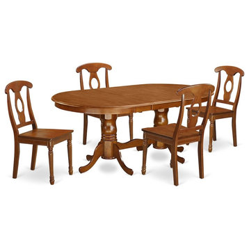 5-Piece Dining Set, Table Plus, 4 Chairs Without Cushion