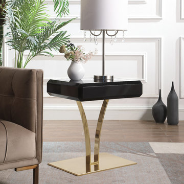 Chic Home Rochelle Side Table, Black