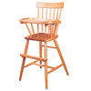 Comback Slide Tray High Chair, Oak Hardwood Handmade, Natural Stain