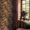 Tropical Soiree Printed Textured Wallpaper 57 Sq. Ft., Burgundy, Double Roll